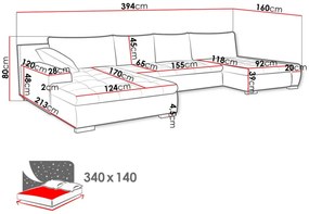 Ъглов диван Caro-Mple