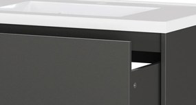 Антрацитен матов стенен шкаф за мивка 81x61 cm Bodera – Germania