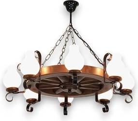 Brilagi - Полилей с верига ROATA 8xE14/40W/230V диам. 70 см бук/орех