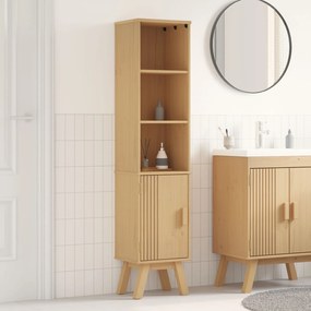 Sonata H Банков шкаф Кафяв 35x30x159 см от масивно борова дървесина