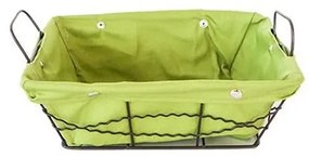 Панер правоъгълен метал/текстил 23x18x8см зелен (VH09)