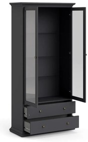 Сива витрина 96x201 cm Paris – Tvilum