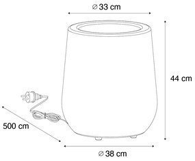 Интелигентна външна подова лампа саксия бяла IP44 с Wi-Fi A60 - Flowerpot