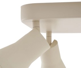 Таванно точково осветление бежово GU10 50mm квадратно 4-светлинно - Stanley