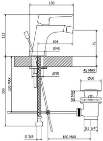 Смесител за биде Teorama Lifestyle