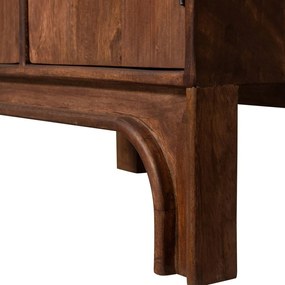 Тъмнокафяво шкафче от масивно манго 75x210x45 cm Staes – WOOOD