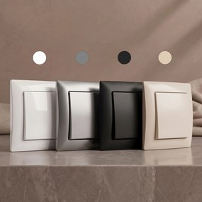 Единичен Ключ с Рамка OSTE JNH006-W BLACK