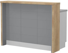 Островна кухненска пейка Hudson-Length: 135 cm.-Gray-Nebraska Oak