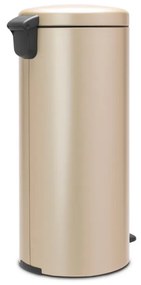 Кош за боклук с педал Brabantia NewIcon 1003209, 30 л, Плавно затваряне, Противоплъзгаща основа, Златен металик