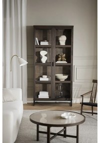 Кафява витрина от масивен дъб 95x195 cm Everett – Rowico