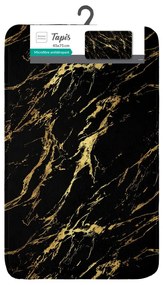 Черен/златист килим за баня 45x75 cm Aquamarbre – douceur d'intérieur