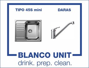 BLANCO TIPO 45 S mini мат и смесител BLANCO DARAS хром Промо пакет мивка със смесител