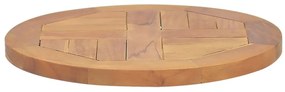 316153 vidaXL Плот за маса, тиково дърво масив, кръгъл, 2,5 см, 40 см