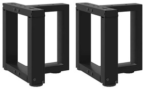 4013000 vidaXL Крака за масичка за кафе, Т-образни, 2 бр., черни, 30x25x(30-31) см, стомана
