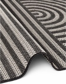 Черен/кремав килим за открито и закрито 160x230 cm Haringey Woodfield – Ted Baker