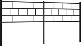 355696 vidaXL Метална резервна табла за легло, черна, 193 см
