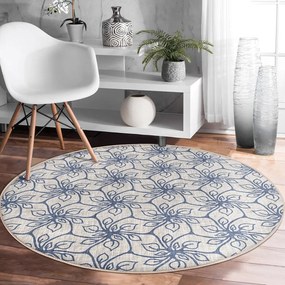 Син кръгъл килим подходящ за пране и за прахосмукачки роботи ø 120 cm Comfort – Mila Home