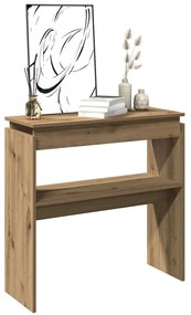 856627 vidaXL Конзолна маса, дъб артизан, 102x30x80 см, инженерно дърво