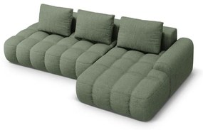 Зелен сгъваем/с място за съхранение ъглов диван (десен ъгъл) Linz – Cosmopolitan Design