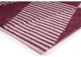 Миещ се килим в цвят бордо 80x200 cm - Vitaus