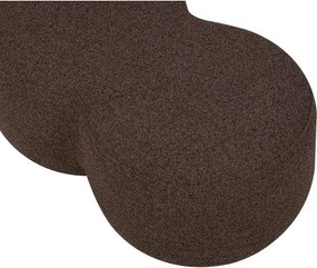 Тъмнокафява табуретка от прежда с примки от букле Umbo – noo.ma