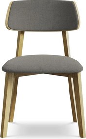 Сив трапезен стол от масивна дървесина Niu – Makamii