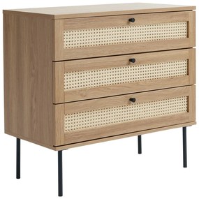 Нисък скрин от декор от дъб в естествен цвят 80x75 cm Pensacola – Unique Furniture