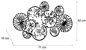Стенна лампа в стил Арт Деко антично злато 71 см - Kelly