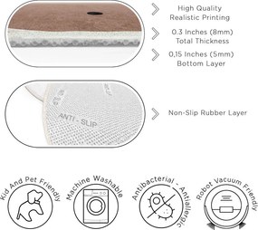 Кафяв/кремав детски килим подходящ за пране ø100 cm Teddy Bear – Mila Home