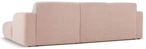 Розов ъглов диван от плат букле (десен ъгъл) Molino - Micadoni Home