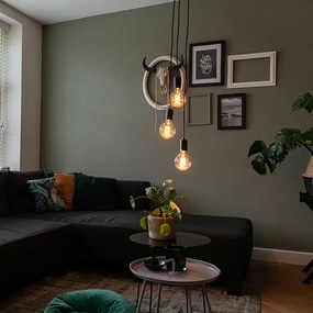 Индустриална висяща лампа черна 3-светлина - Facil