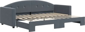 3197295 vidaXL Канапе с изтеглящо легло тъмносива 80x200 см кадифе
