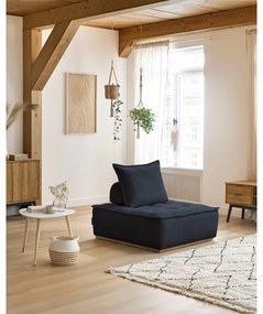 Тъмносиньо шенилово кресло Elisa – Bobochic Paris