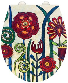 Тоалетна чиния с автоматично затваряне 37 x 44,5 см Rollin'Art Red Blossom – Wenko