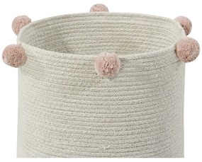 Кремава текстилна детска кошница за играчки ø 30x30 cm Bubbly – Lorena Canals