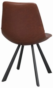 Кафяв трапезен стол с черни крака Alpha - Rowico