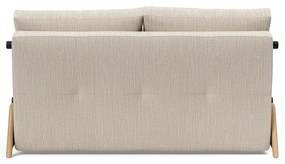 Бежов разтегателен диван, 96 x 147 cm Innovation Cubed Wood Linen Sand Grey