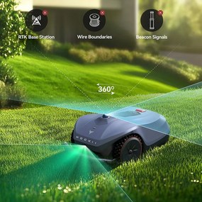 Косачка-робот HOOKII Neomow X Pro, 6000 м2, 4 режима, Работа без ограничителен кабел или антени, 60 dB, Wi-Fi, 4G, Bluetooth, Автономия 180 минути, Сив