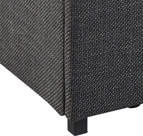 Тъмносиво двойно тапицирано легло с място за съхранение и включена подматрачна рамка 160x200 cm Calvi – Actona