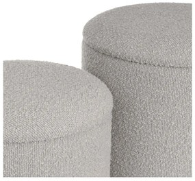 Светлосива табуретка от букле – Casa Selección