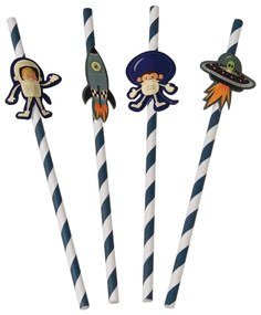 Комплект от 4 сламки Space Adventures - Rex London