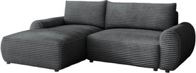 Ъглов диван Bello-Антрацит-Ляв