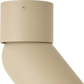 Moderne plafondspot taupe kantelbaar - Falo