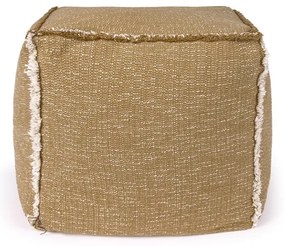 Пуф в цвят жълта охра Handloom – Lorena Canals