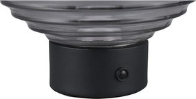 Черно-сива димируема настолна LED лампа със стъклен абажур (височина 14,5 cm) Earl - Trio