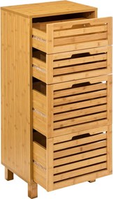 Шкаф за баня 5five Sicela, 4 чекмеджета, Бамбук