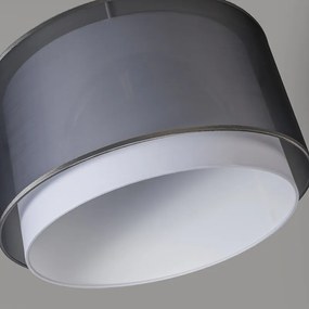 Абажур за висяща лампа от плат черен/бял 47/25 - Duo