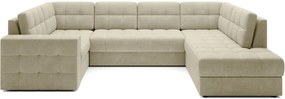 Ъглов диван Bale U-Екрю-Десен