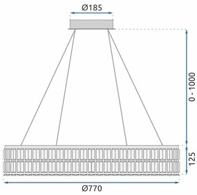 Пендел LED APP1569-CP Gold 80cm