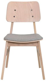 Светлокафяв трапезен стол със светлосива седалка Nagano - Rowico